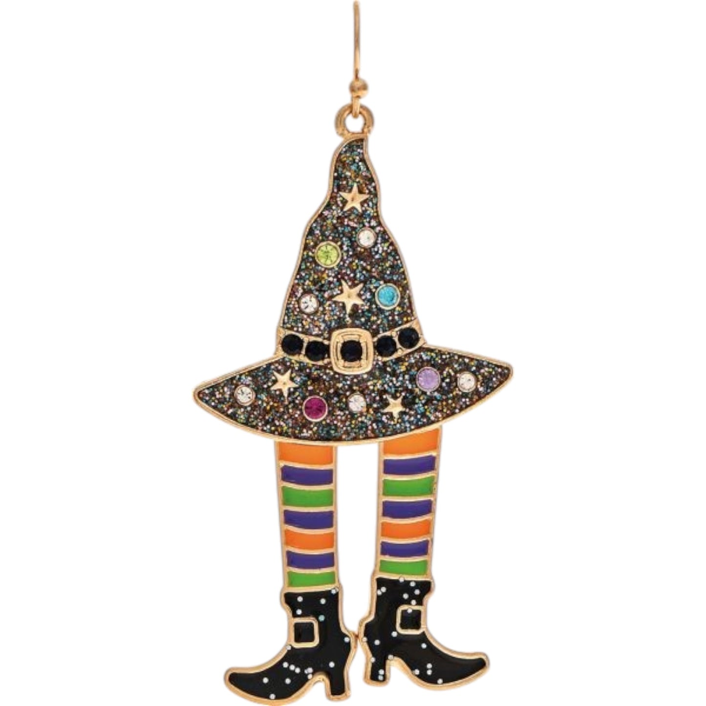 Fancy Hat & Witch Legs Fall Earrings (RJC)