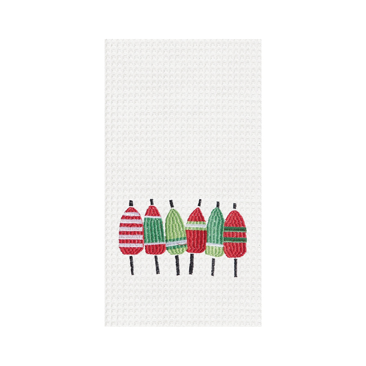 Christmas Buoys Christmas Waffle Weave Kitchen Towel 18x27 (CF)