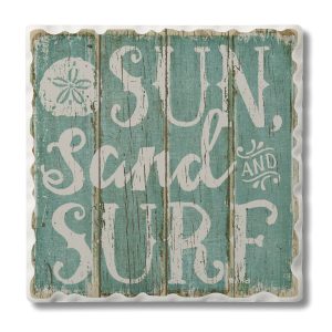 Beach Sayings - Sun Surf Absorbent Coaster (CGL)