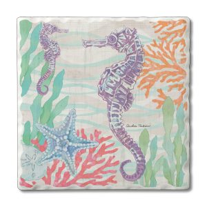 Underwater Seahorse Absorbent Coaster (CGL)