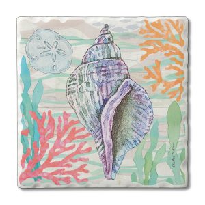 Underwater Conch Shell Absorbent Coaster (CGL)