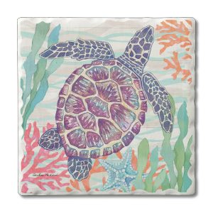 Underwater Sea Turtle Absorbent Coaster (CGL)