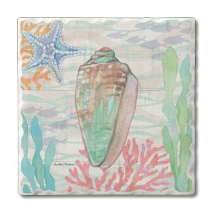 Underwater Cone Shell Absorbent Coaster (CGL)