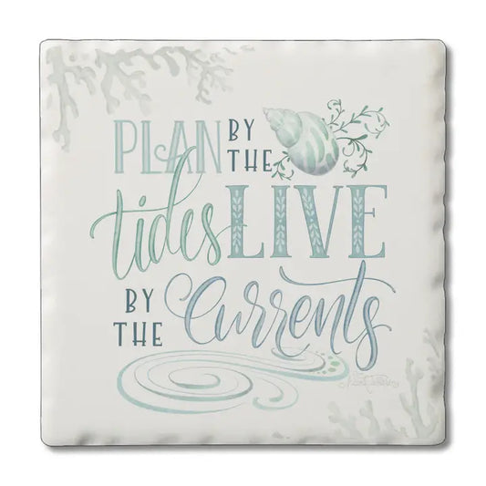 Plan by the Tides Absorbent Coaster (CGL)