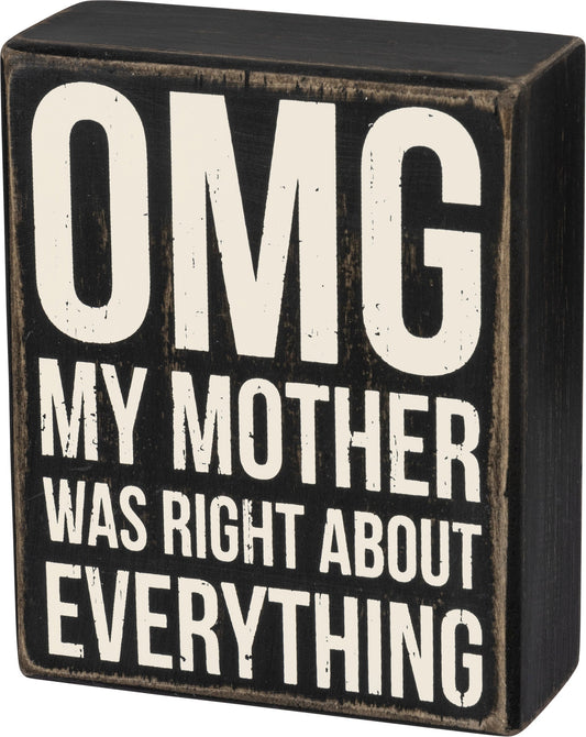 Omg... 4x5 Wood Box Sign (PbK3)