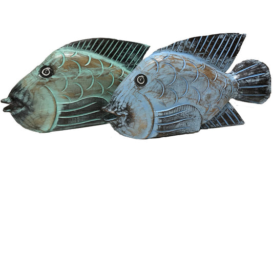 Carved Fish 20" (Blue or Green) (CBI)