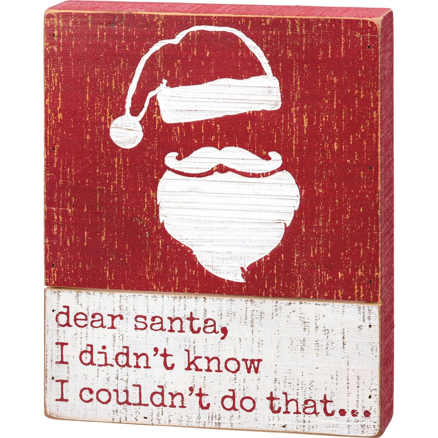 Dear Santa 8x10 Wood Box Sign (PbK3)