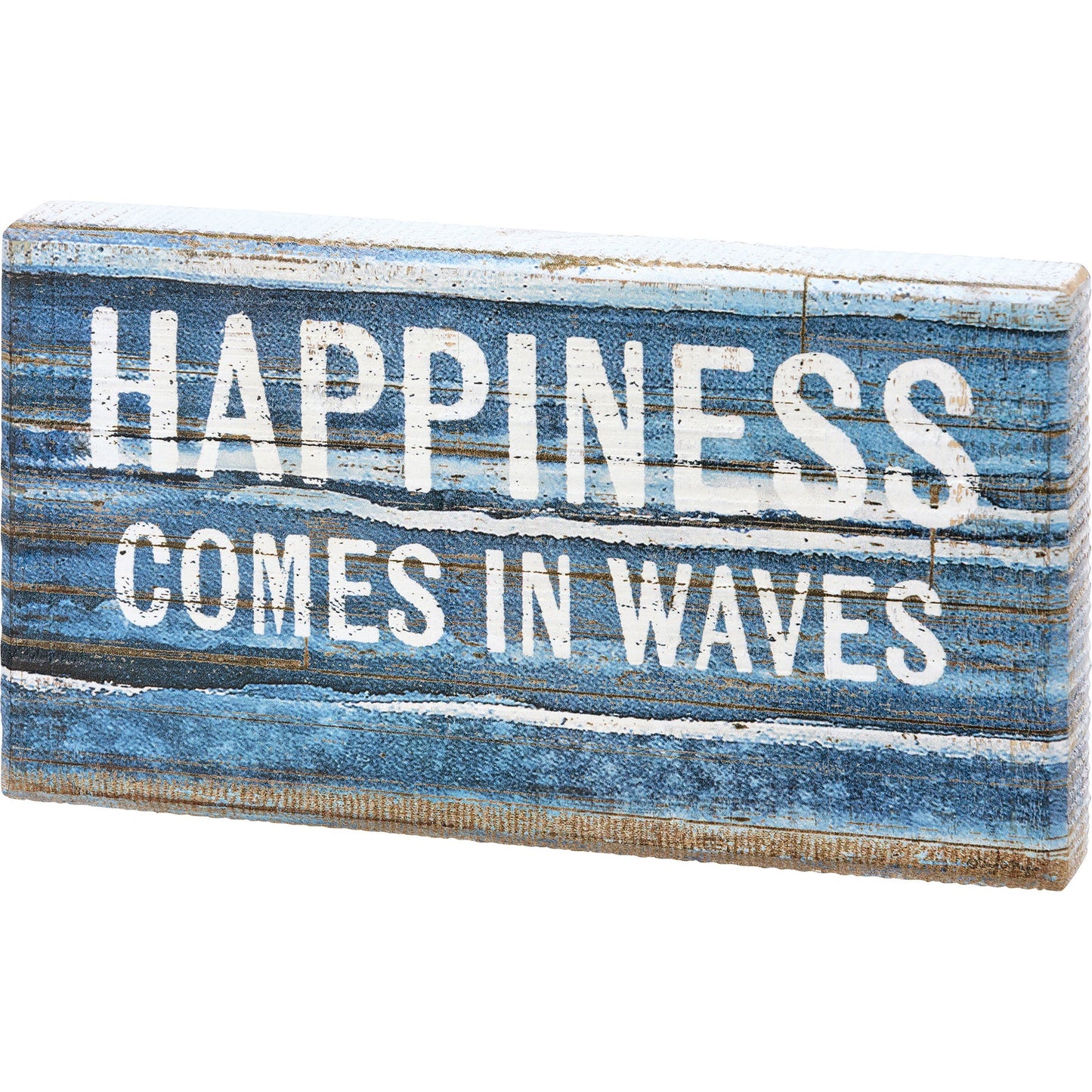 Happiness Waves Block Sign (PbK1)