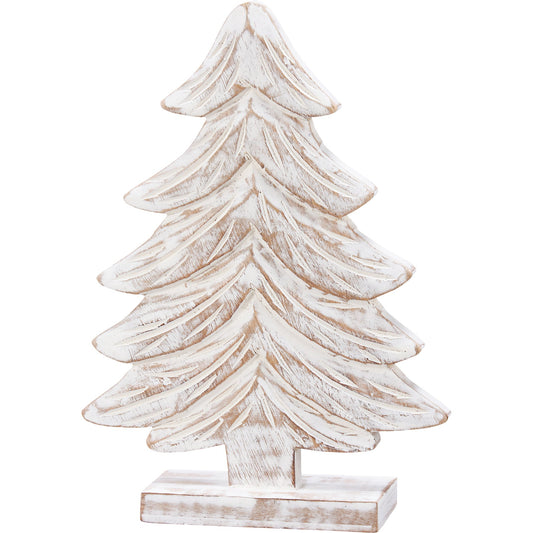 Whitewashed Carved Christmas Tree (PbK1)