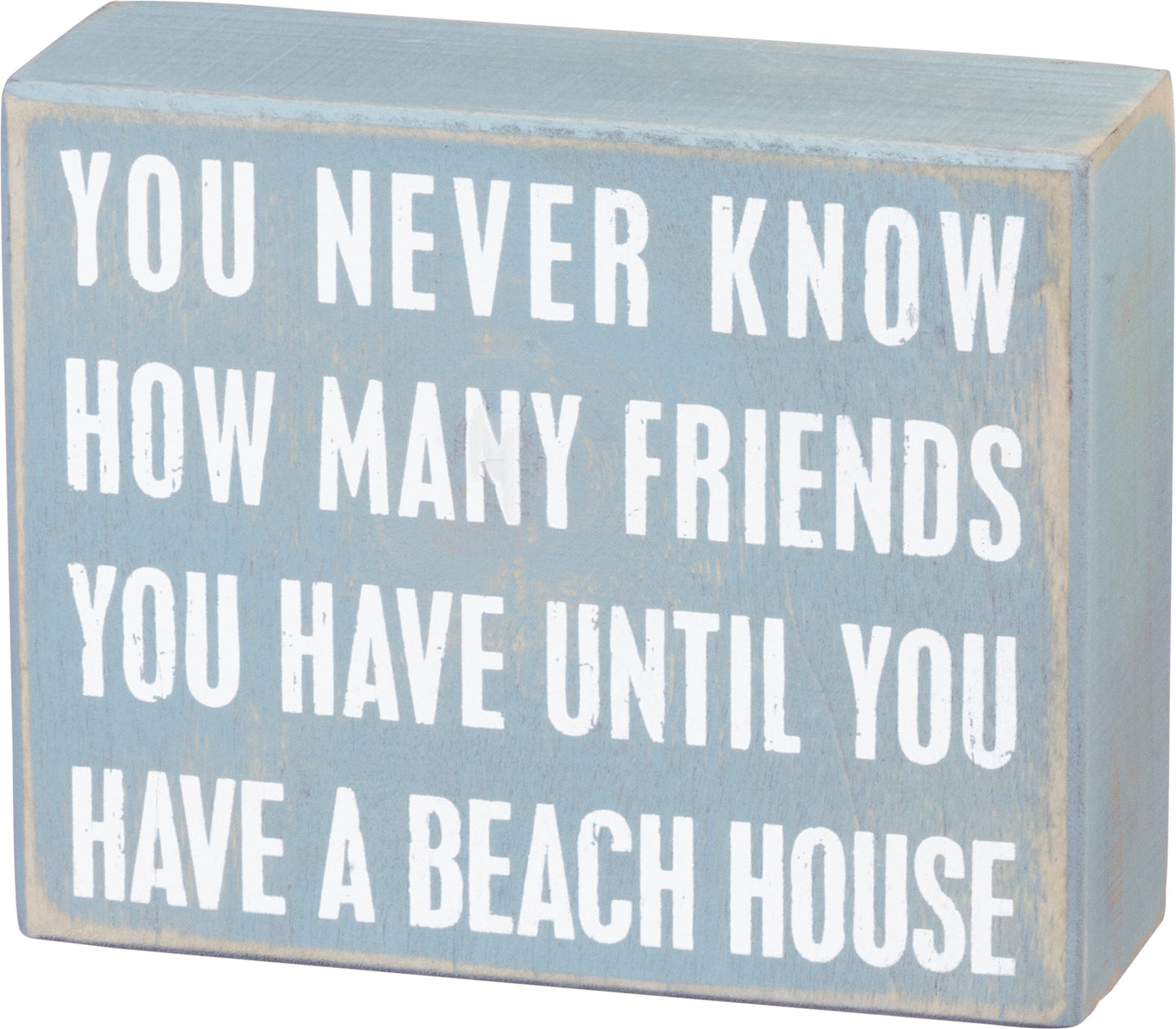 Beach House 4x5 Wood Box Sign (PbK3)