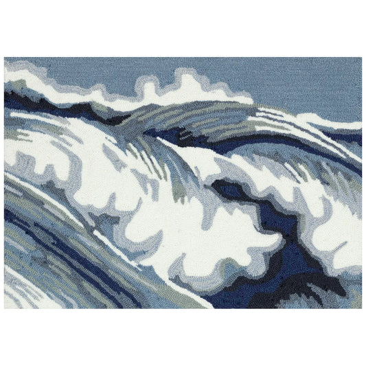 Blue Waves 20x30 Indoor Outdoor Rug (TOI)