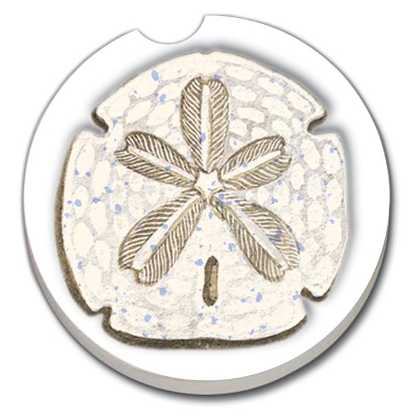 Sand Dollar w/ Texture Absorbent Car Coaster (CGL)