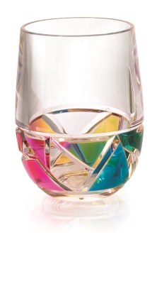 Rainbow Acrylic Stemless Wine Glass 10oz (MII)