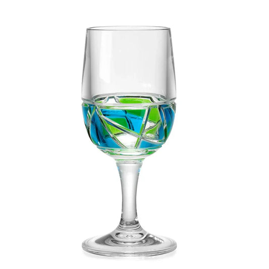 Coatal Blues Acrylic Wine Glass 10oz (MII)