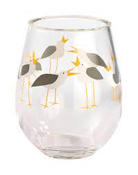 Seagulls Stemless Wine Glass 15oz (MII)