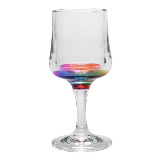 Acrylic Wine Glass Reflections  Rainbow 8oz (MII)