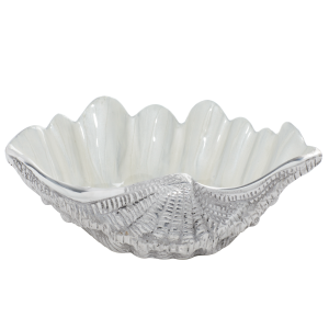 Aluminum White Enamel Shell Bowl 9x12