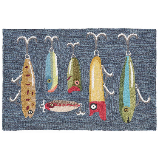 Fishing Lures 20x30 Indoor Outdoor Rug (TOI)