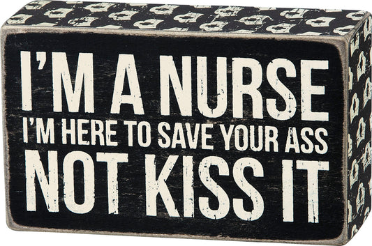 A Nurse 3x5 Wood Box Sign (PbK3)