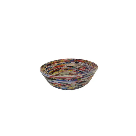 Round Bowl 6" Handmade from Recyled Magazines (TUPC)