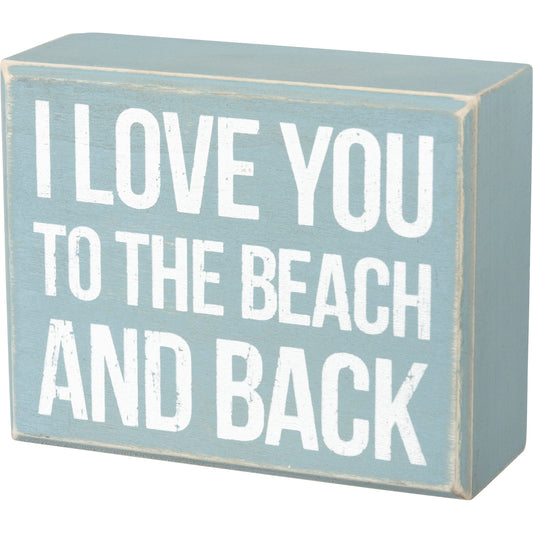 Beach & Back 4x5 Wood Box Sign (PbK3)