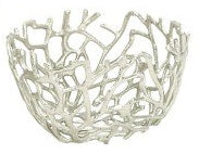 Aluminum Coral Motif 12" Bowl