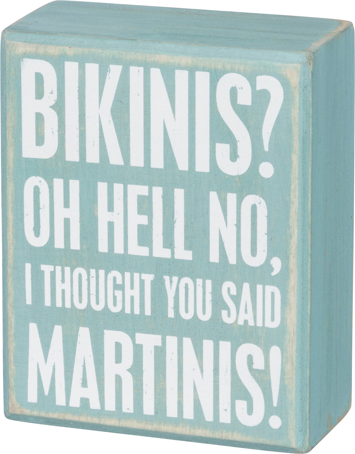 Bikinis 3.5x4.5 Wood Box Sign (PbK3)