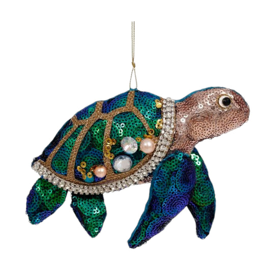 Sea Turtle 7" Fabric Ornament (MRW)