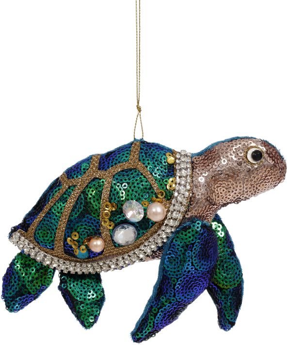 Sea Turtle 7" Fabric Ornament (MRW)