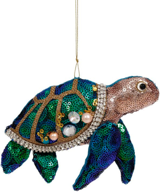 Sea Turtle 7" Fabric Ornament (MRW)