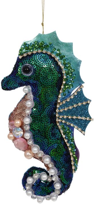 Seahorse 7" Fabric Ornament (MRW)