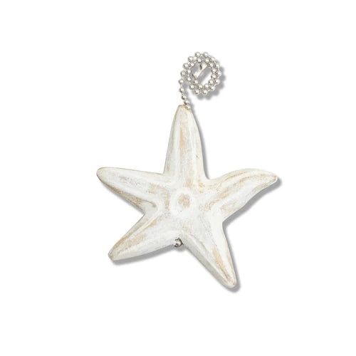 White Washed Starfish Wood Fan Pull (TID1)