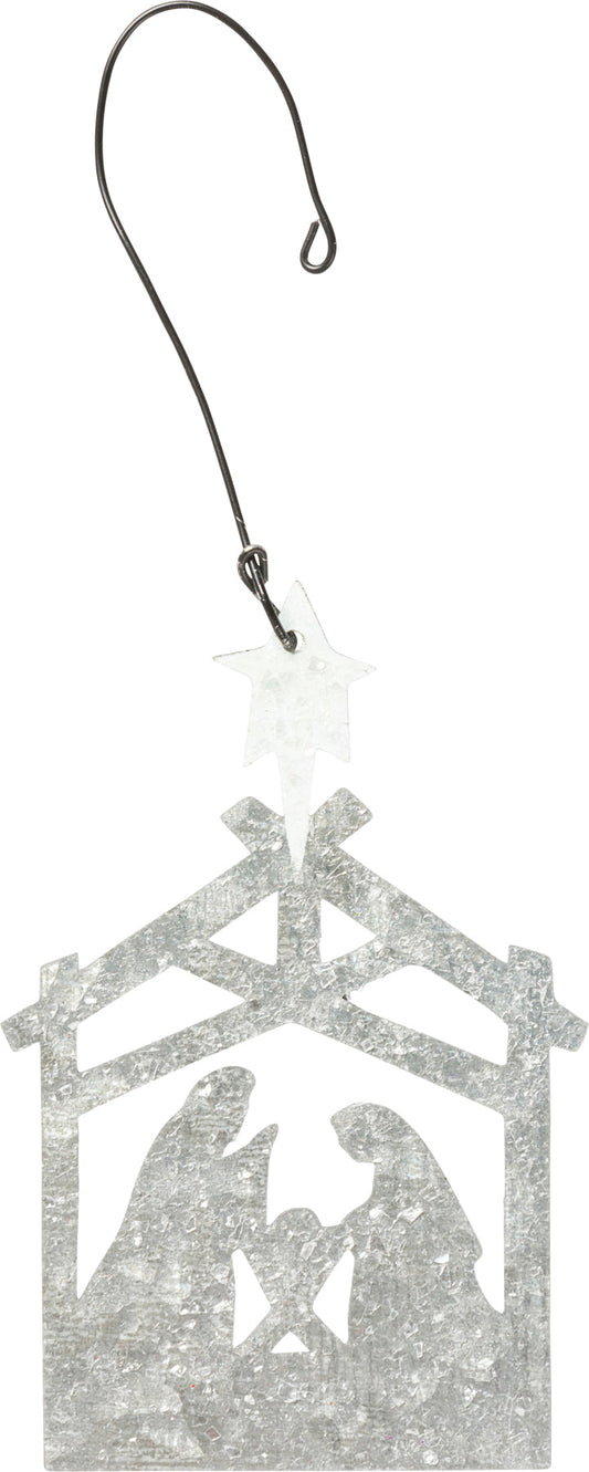 Metal Nativity Ornament (PbK1)