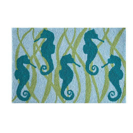 Seahorses in Sea Grass  22"x34" Indoor Rug (CF)