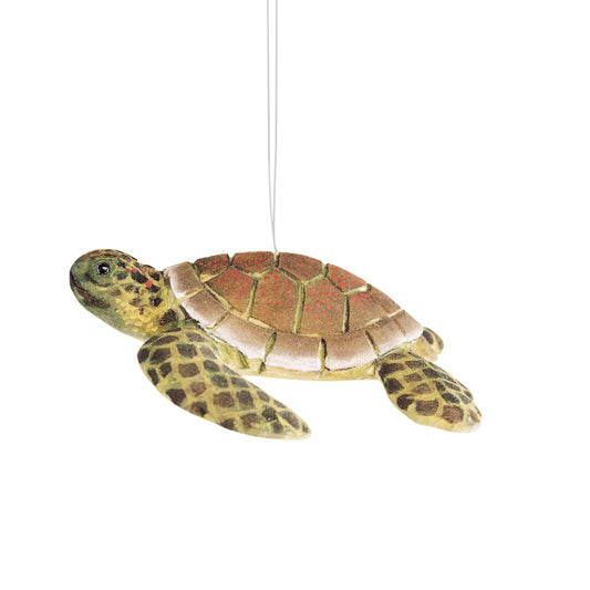 Handpainted Wood Sea Turtle Ornament (GII)