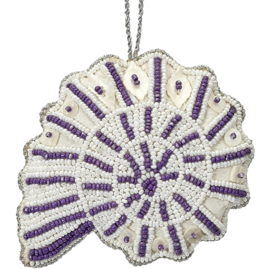 Nautilus Purple Beaded & Mother of Pearl Ornament (HSS)