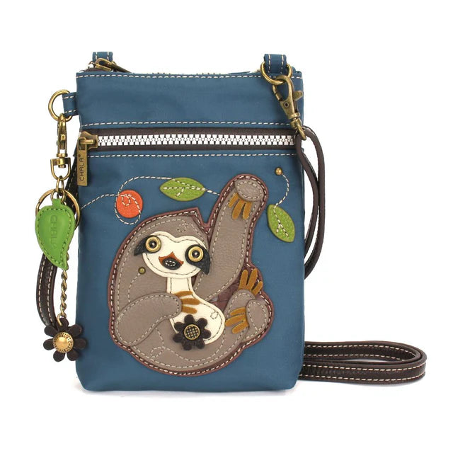 Sloth Cellphone Xbody Purse 5.75"W x 8" (CHB)