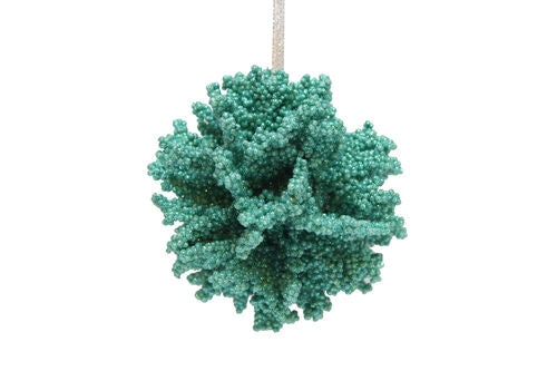 Teal Coral  Ball Ornament (D2D)