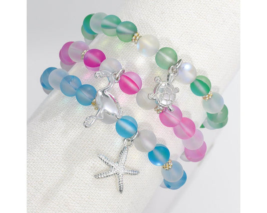 Colorful Beads w/ Silver Charms Bracelet (PBB)