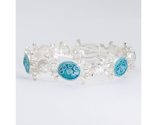 Blue Enamel Turtles Bracelet (PBB)