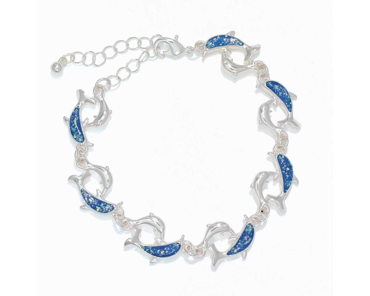 Blue Sparkley Dolphin Bracelet (PBB)