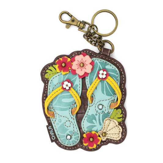 Fllp Flop Coin or Key Fob Purse 5"x5" (CHB)