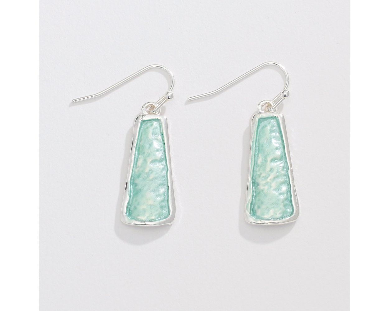 Mint Enamel Bar Earrings (PBB)