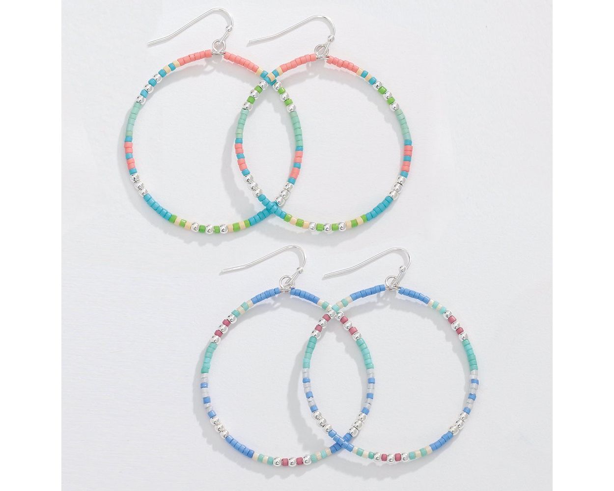 Pastel Seed Bead Hoop (various) Earrings (PBB)