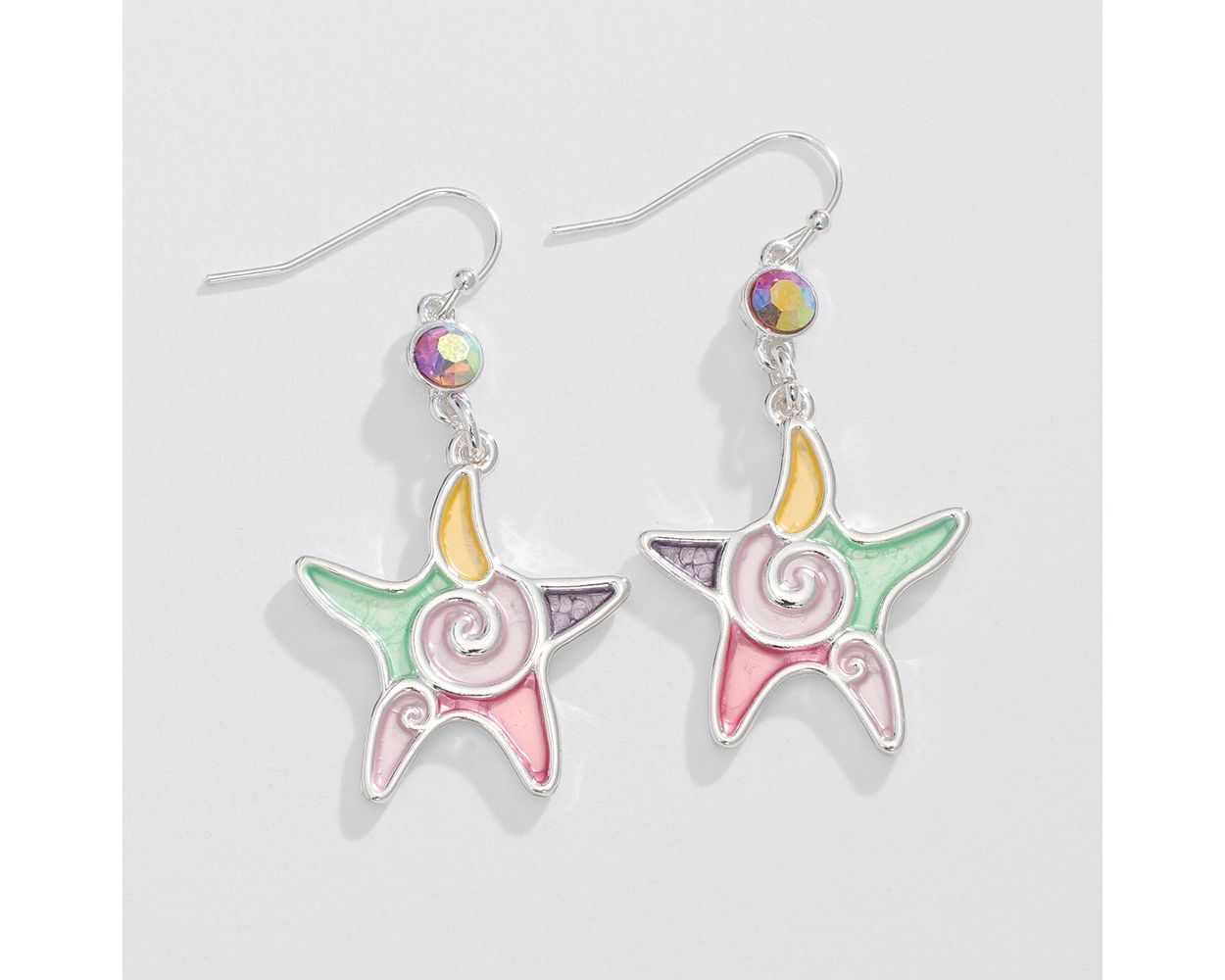 Starfish w/ Pastel Inlays Earrings (PBB)