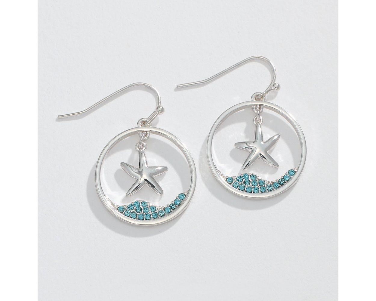 Hoop w/ Starfish Earrings (PBB)