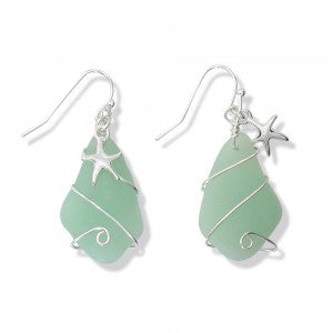 Sea Glass Starfish Earrings (PBB)