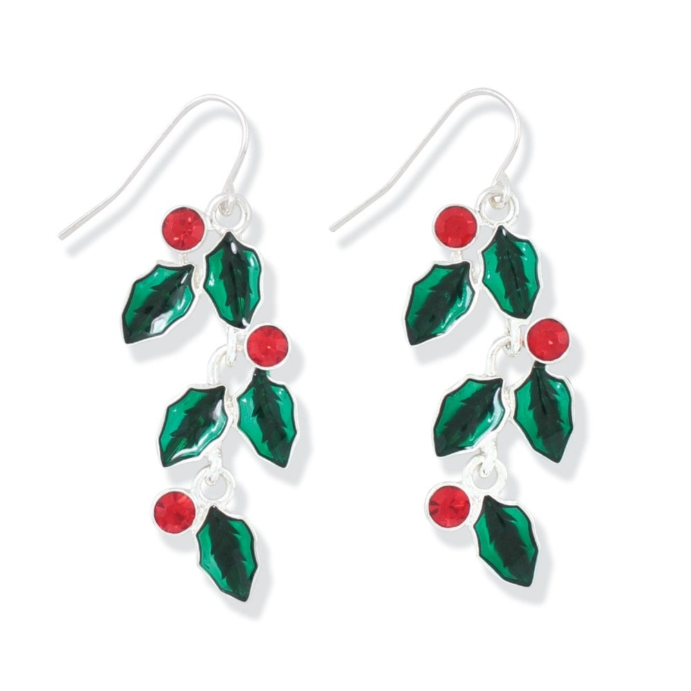 Holly Earrings   Christmas (PBB)