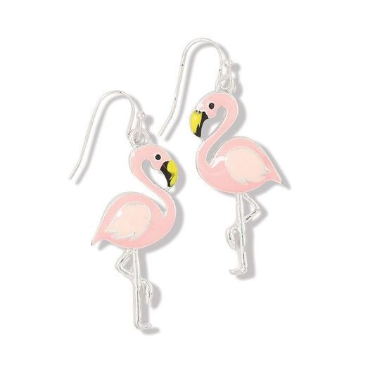 Bright Pink Flamingos Earrings (PBB)