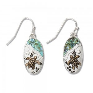 Oval Turtle Earrings (PBB)